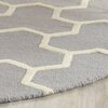 Safavieh Cambridge Hand Tufted Square Rugs, Silver and Ivory - 8 x 8 ft. CAM146D-8SQ